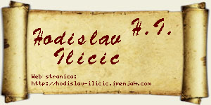 Hodislav Iličić vizit kartica